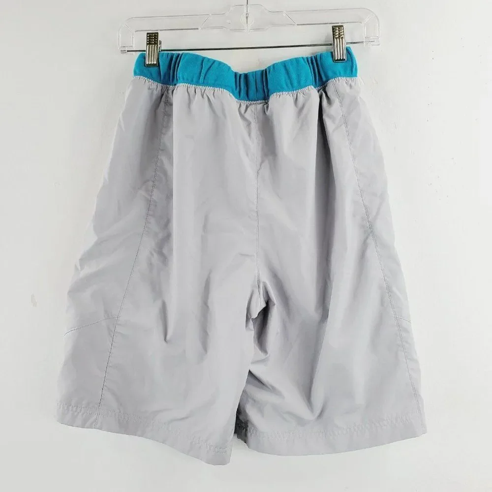 Nike Boys Wolf Gray Aquamarine Drawstring‎ Sportswear Woven Shorts Size XL